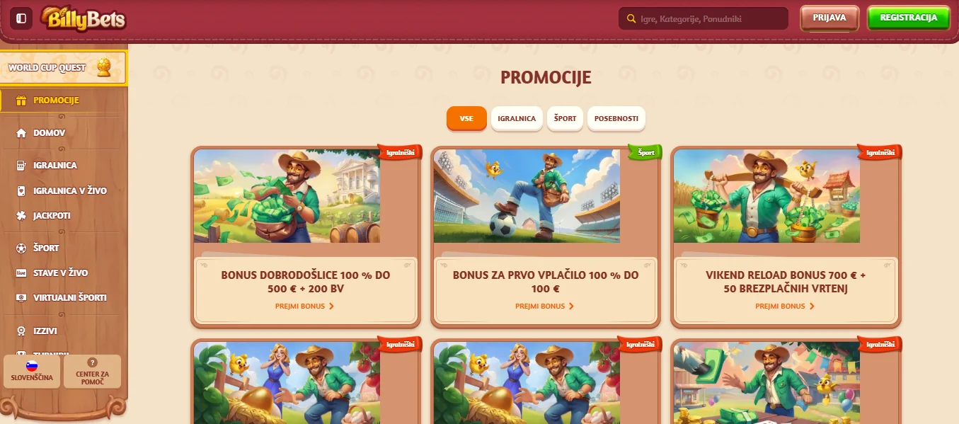 billybets casino promocije