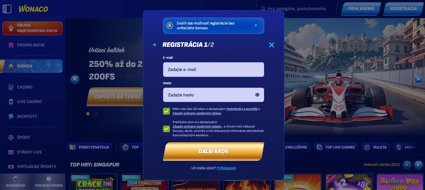wonaco registration